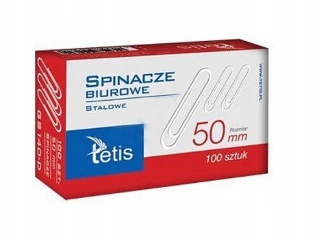 

Spinacze Biurowe Okrągłe 50mm 100szt.