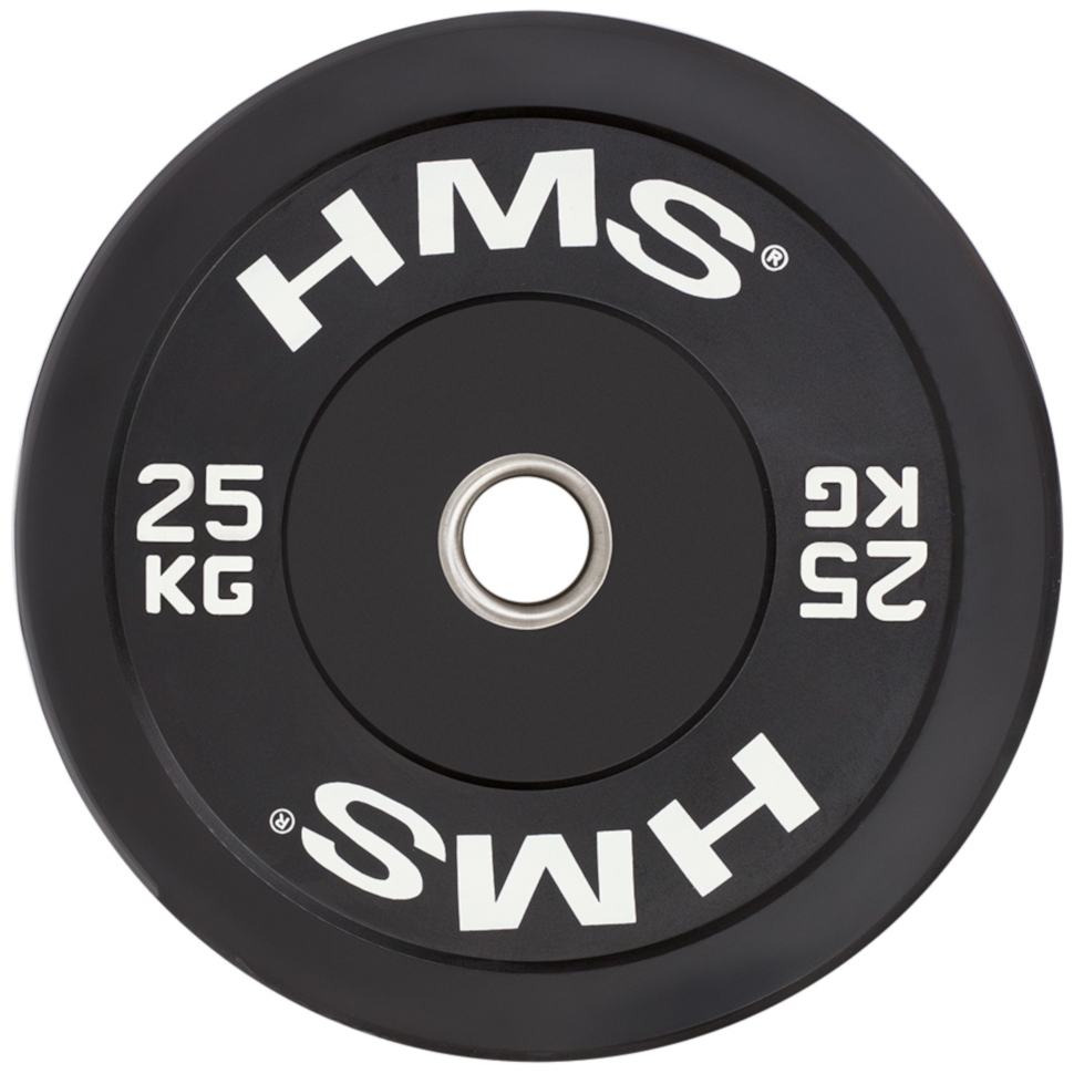 Olympijský Bumper Talíř Hms 25KG Bbr Black Olympijská Závaží Pro Trénink