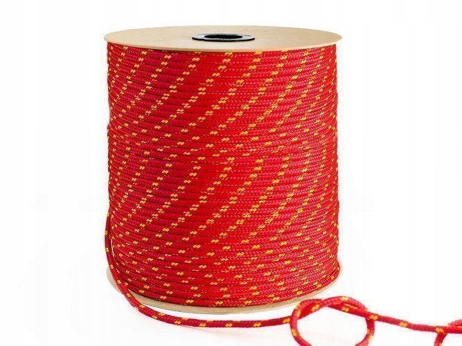 Lina Linka Polipropylenowa 2mm Pleciona Żeglarska CZERWONA 5m Model Oplot 16