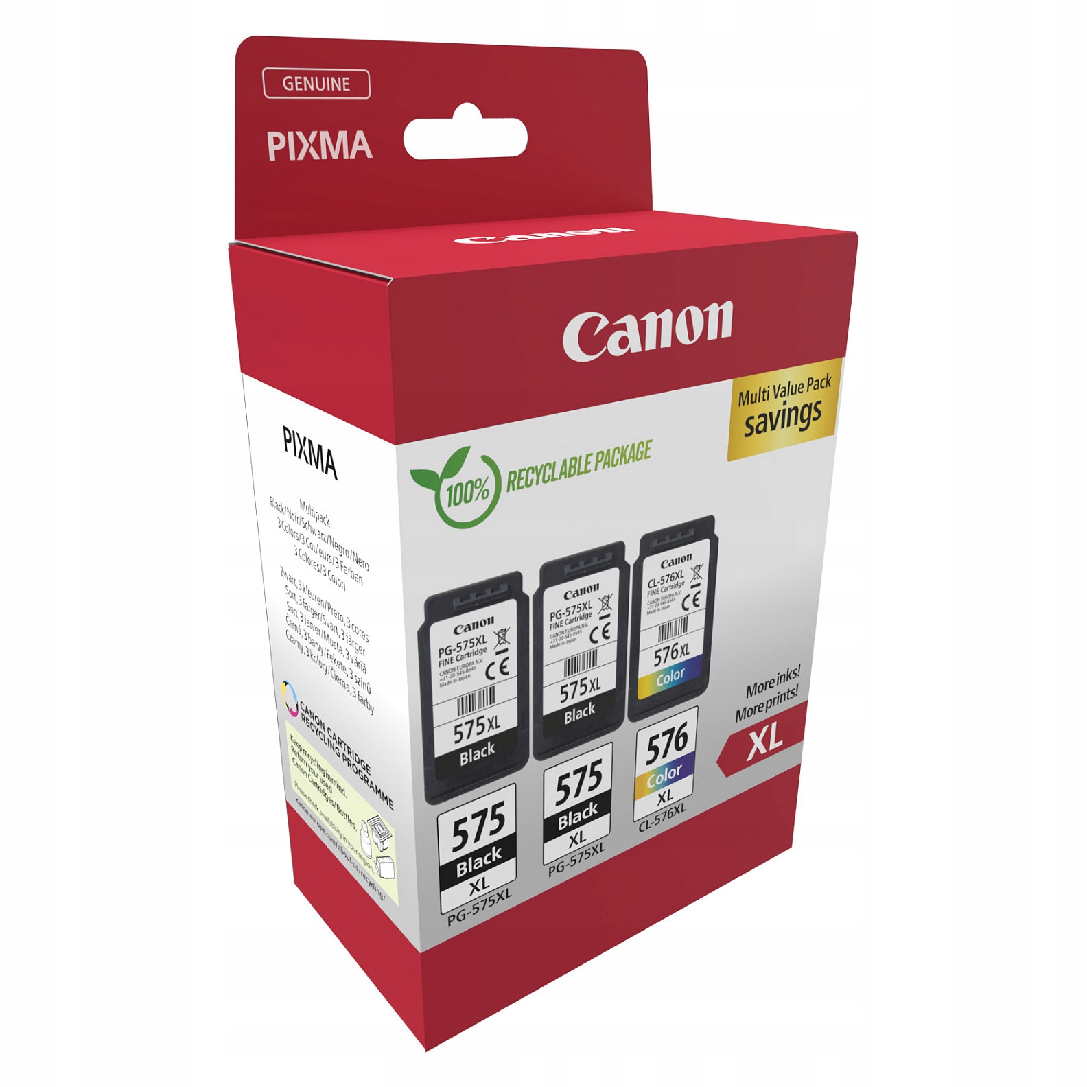 Multipack tuszów Canon PG-575XLx2/CL-576XL 5437C004 3 szt.