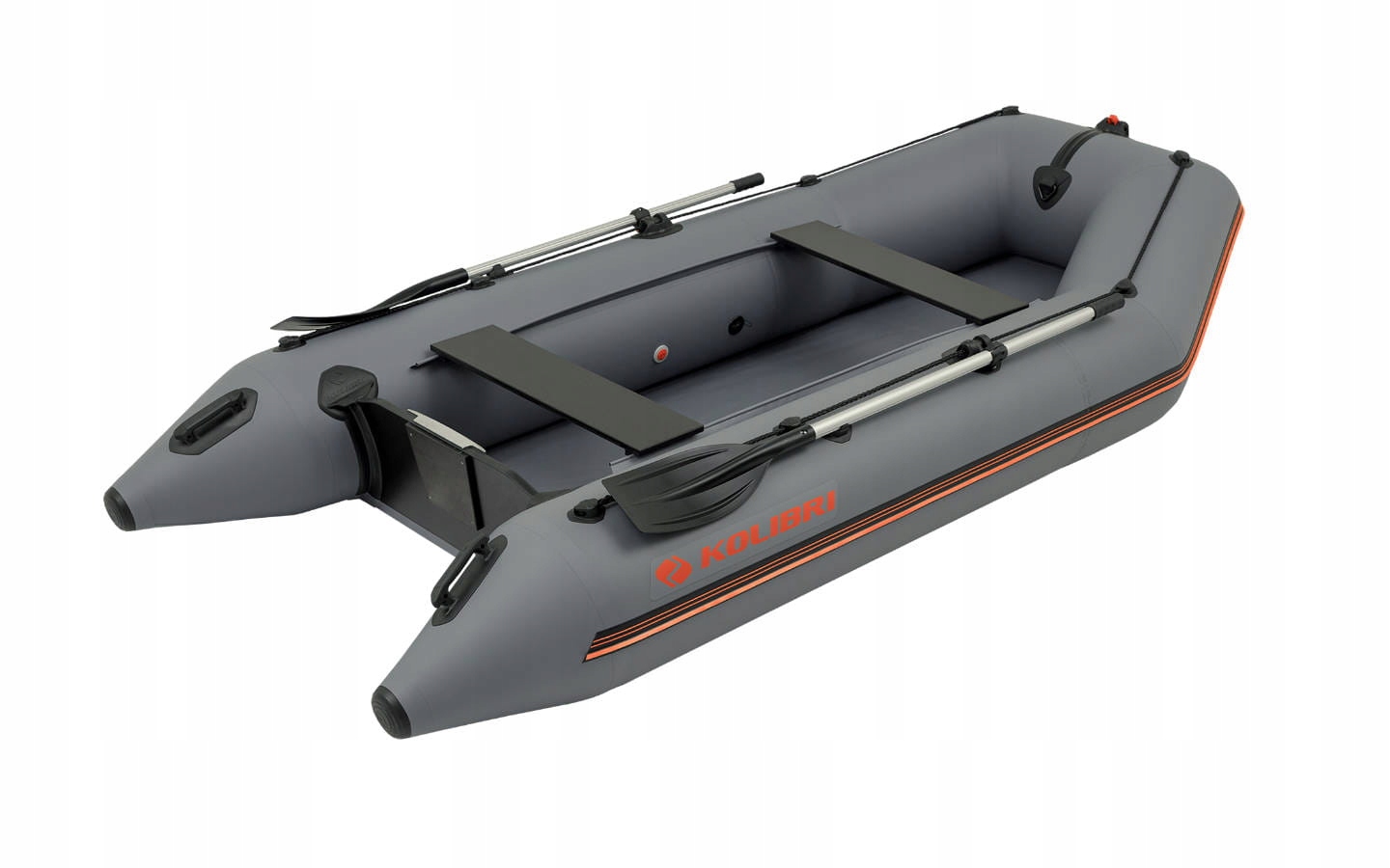 Ponton Wędkarski Turystyczny Kolibri KM-330 Pp Podłoga Pełna Ciemnoszary