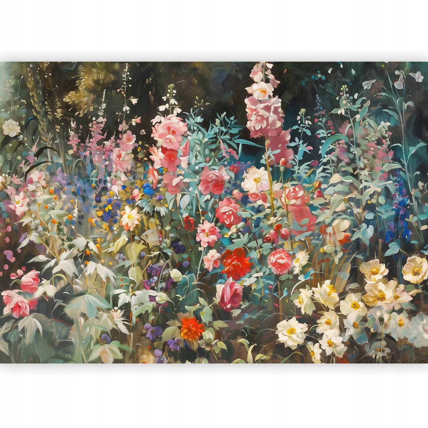 Fototapeta Premium Ogród Kwiaty Natura Rośliny Tapeta Salon Vintage 450x315