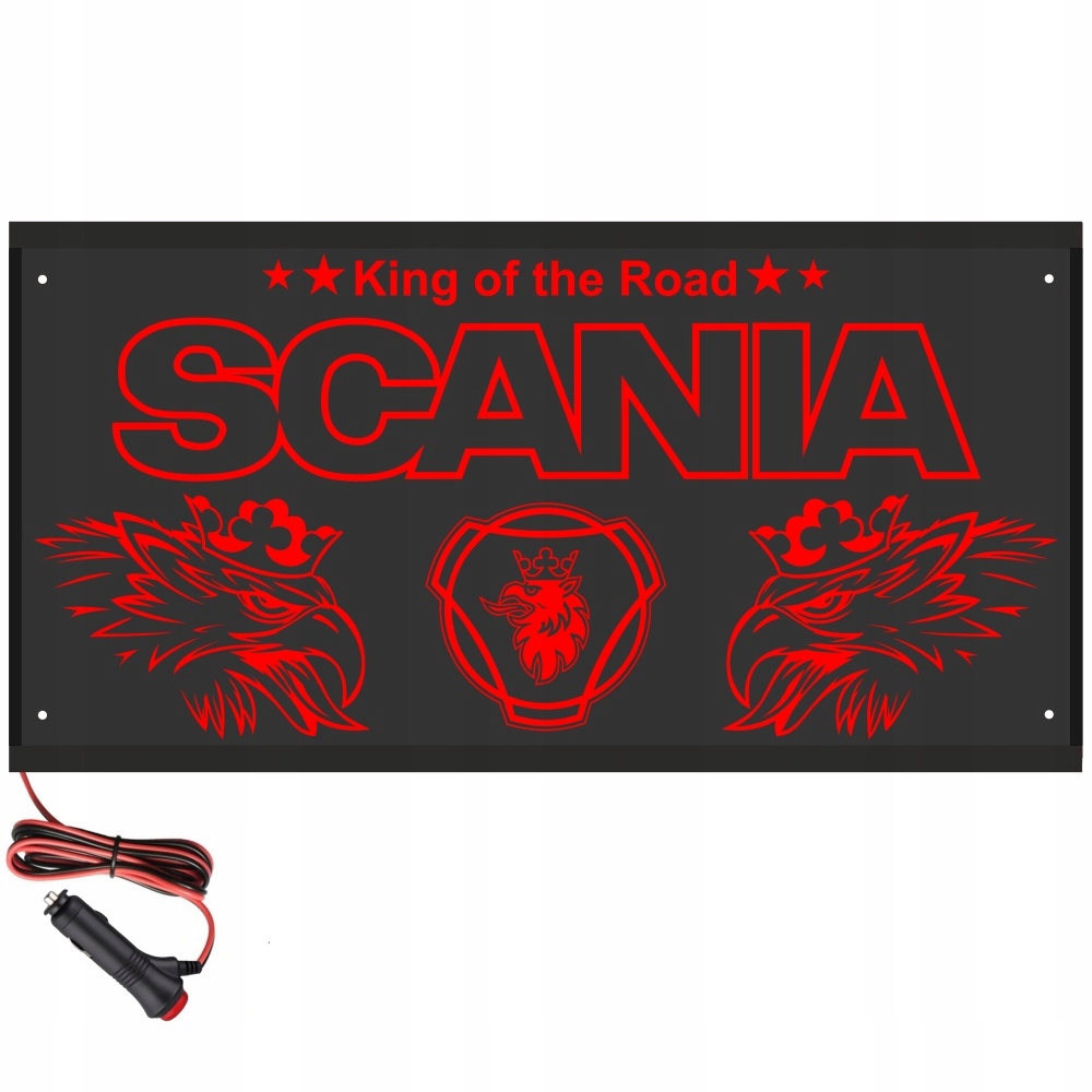 

Tablica 60x30 na tył, nad łóżko Scania 24V