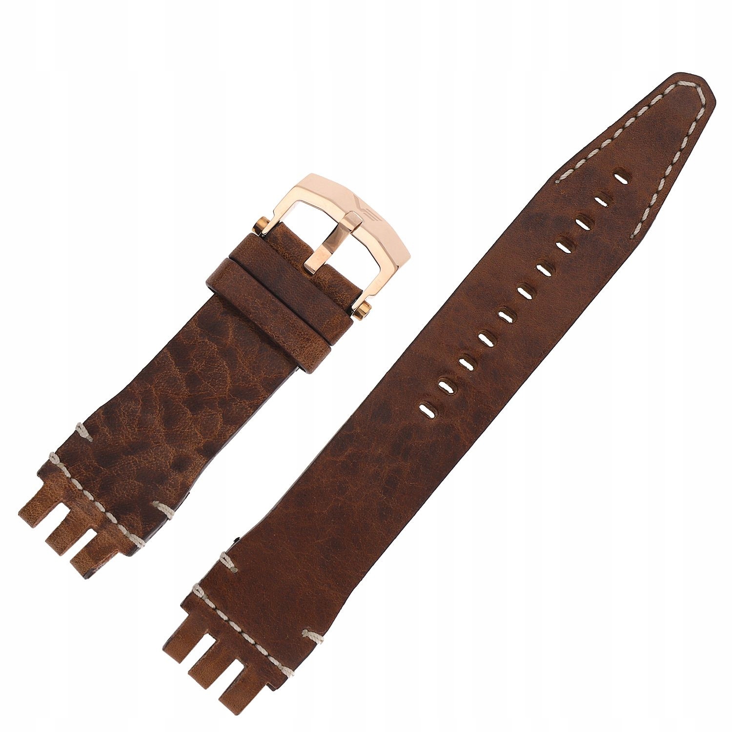 Pásek Energia 3 XL Kůže (O540) hnědý s bílou p. růžovou kl.