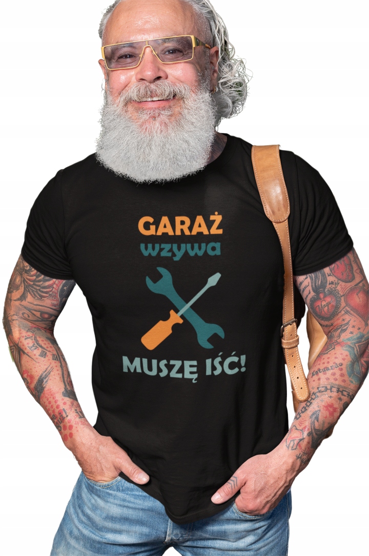 KOSZULKA GARAŻ WZYWA TATA DZIADEK FAN MOTORYZACJI