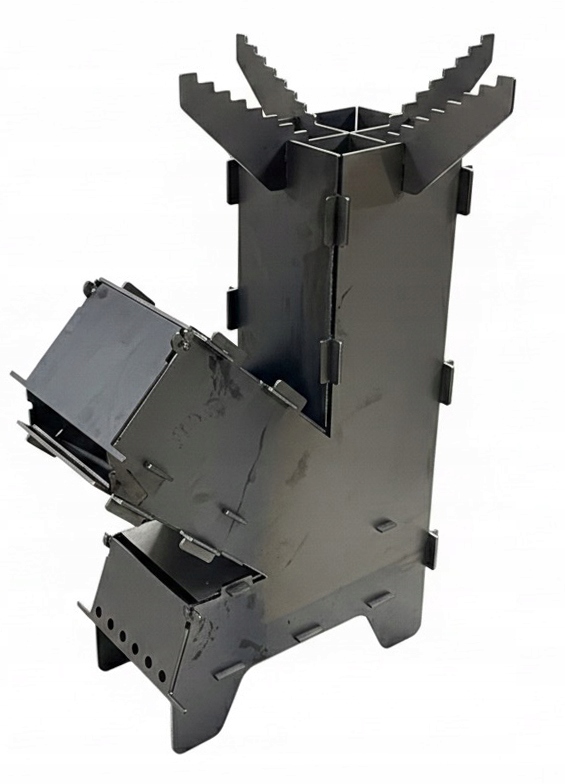 Piecyk Rakietowy Składany Kuchenka Turystyczna Grill Z Regulacją ciągu 57cm