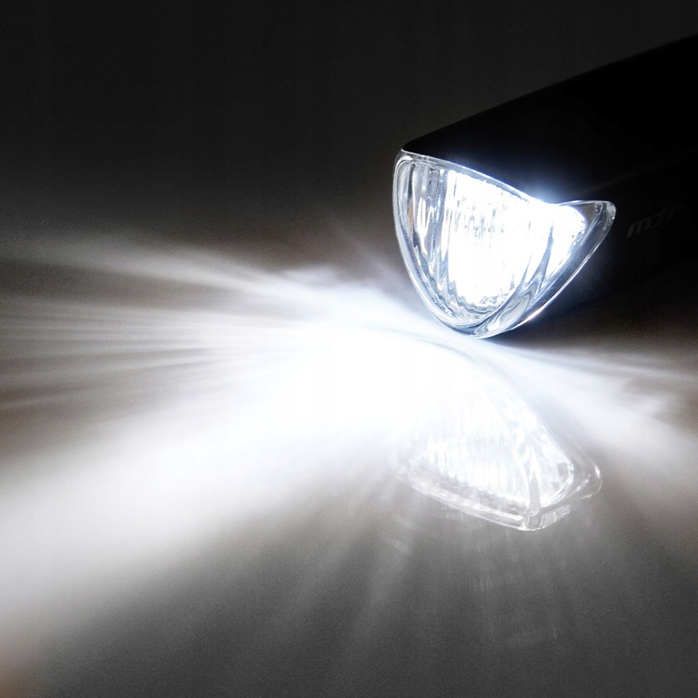 OŚWIETLENIE ROWEROWE NA PRZÓD LAMPKA DO ROWERU METEOR BLAZE Zasilanie bateria