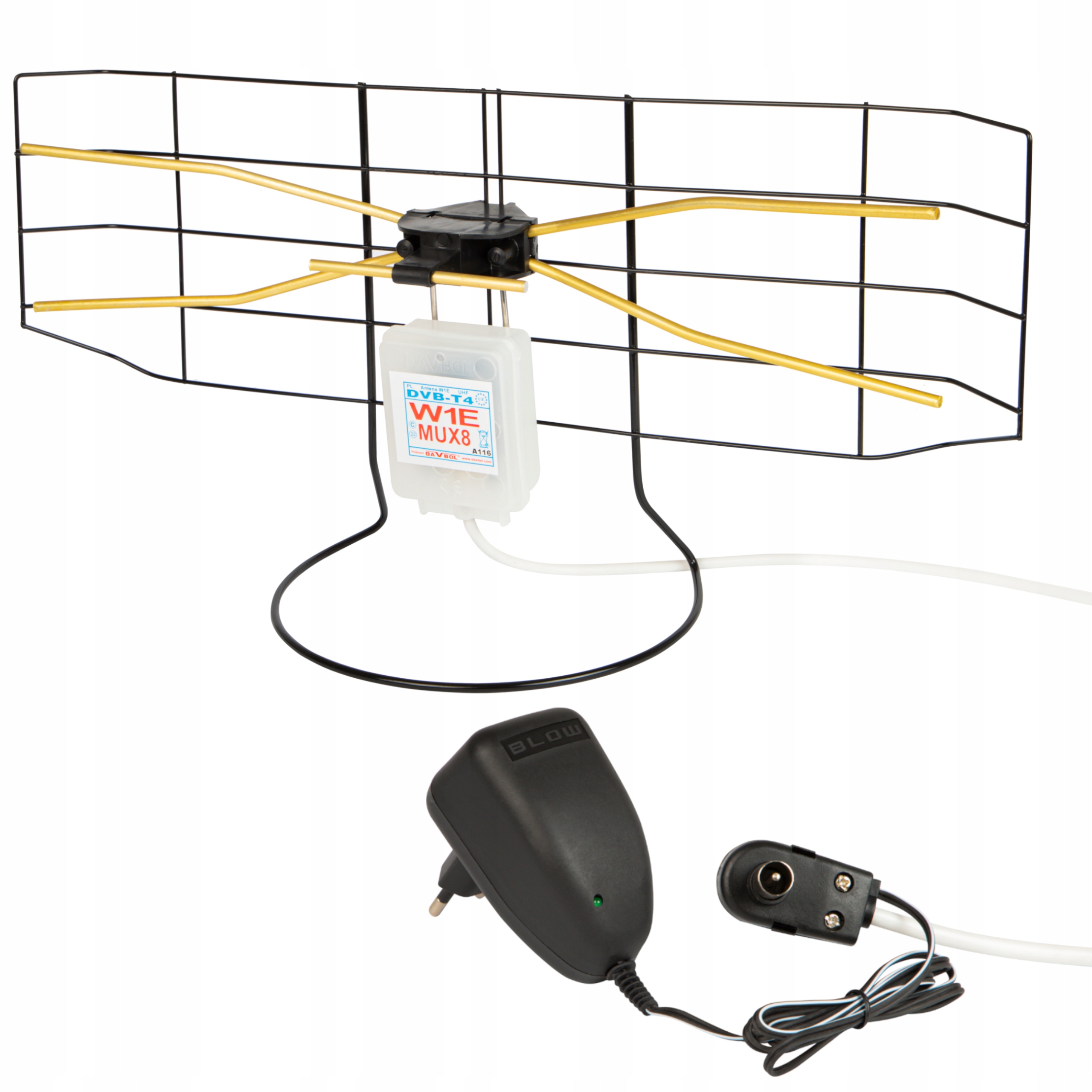

Antena pokojowa Tv Najmocniejsza DVB-T2 4K Fm MUX8