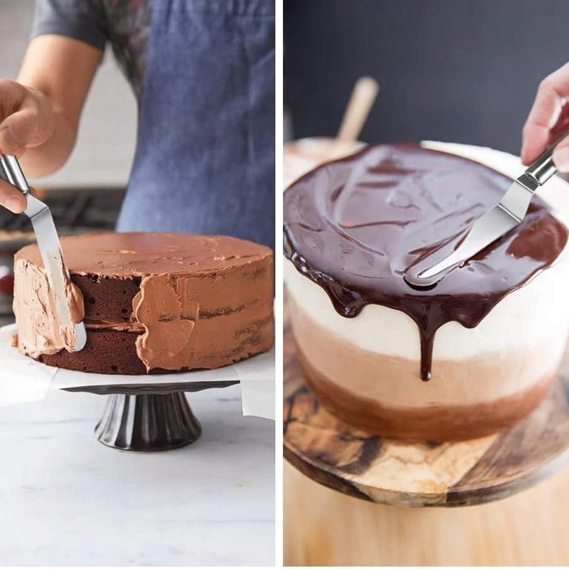 NÓŻ CUKIERNICZY SZPATUŁKA STALOWA PACKA ŁOPATKA DO CIASTA TORTÓW Długość 26 cm