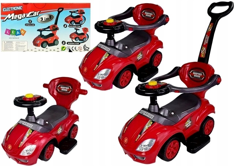 Jeździk z Pchaczem Car 3w1 Czerwony