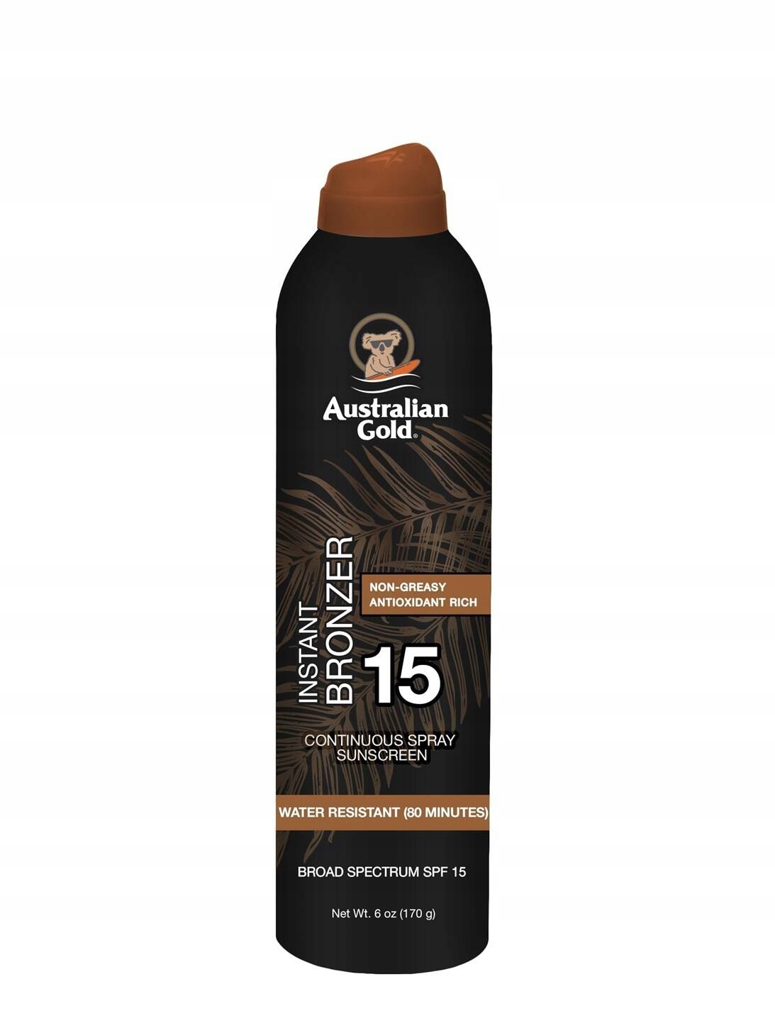 Australian Gold Spf 15 Sprej s bronzerem Uv ochrana Voděodolný 170 g