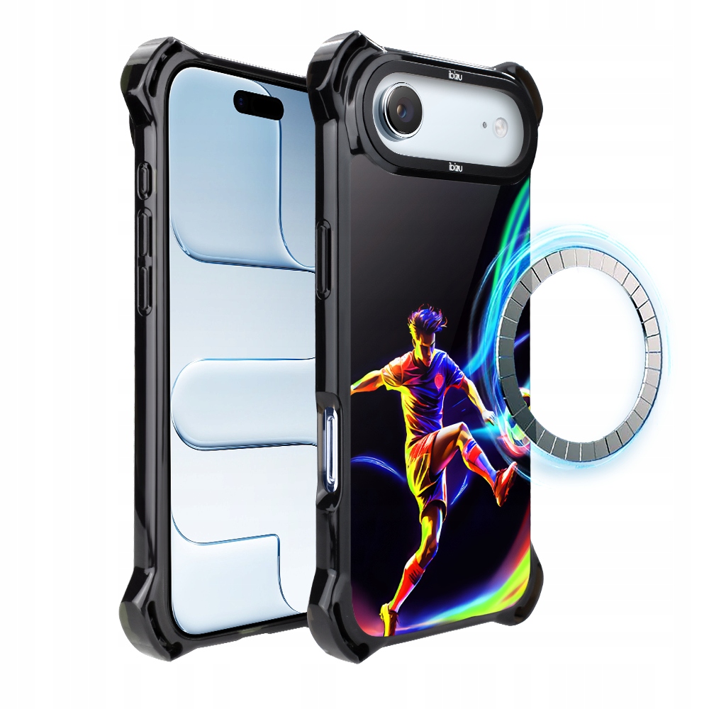 Pouzdro pro iPhone Air Ibizu DropGuard Ultra s MagSafe v rytmu fotbalu