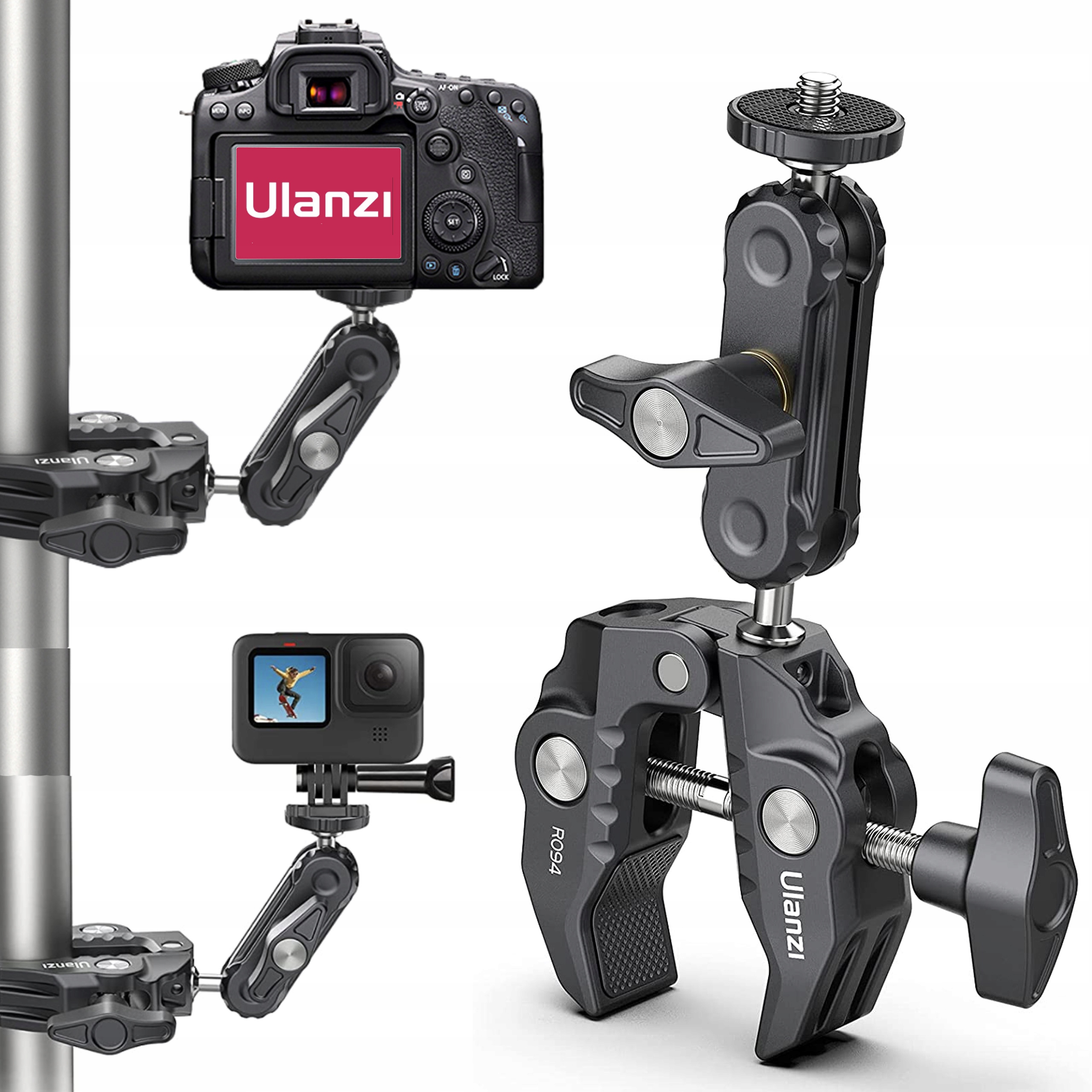 

Uchwyt Zacisk Crab Clamp +przegub Magic Arm Mocny