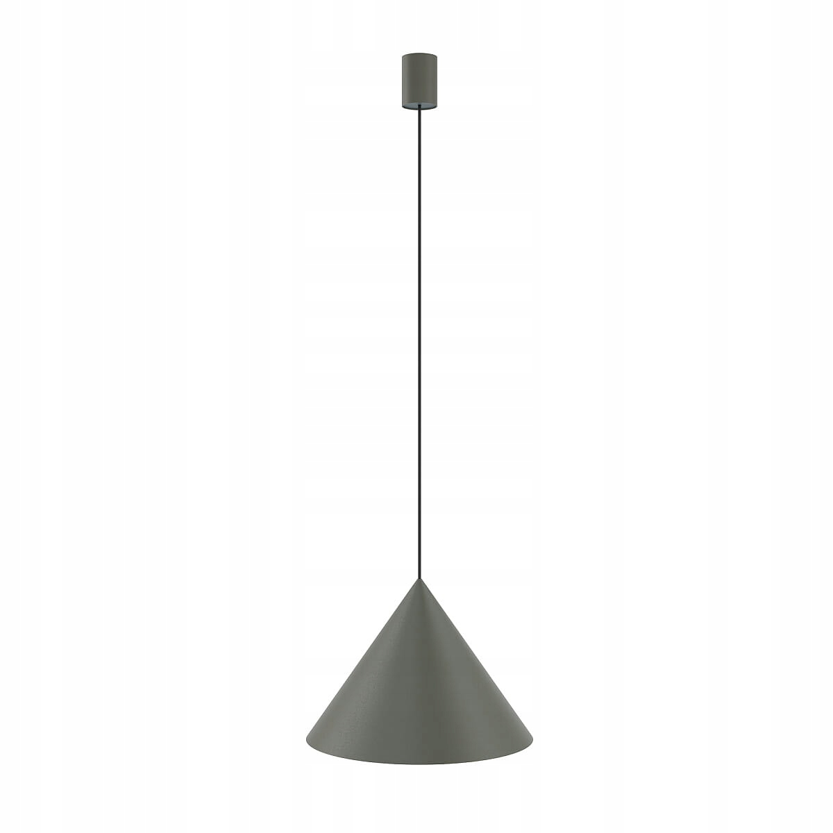 Závesná lampa sivá nad stôl, ostrovček do jedálne, kužeľ 35 cm Nowodvorski