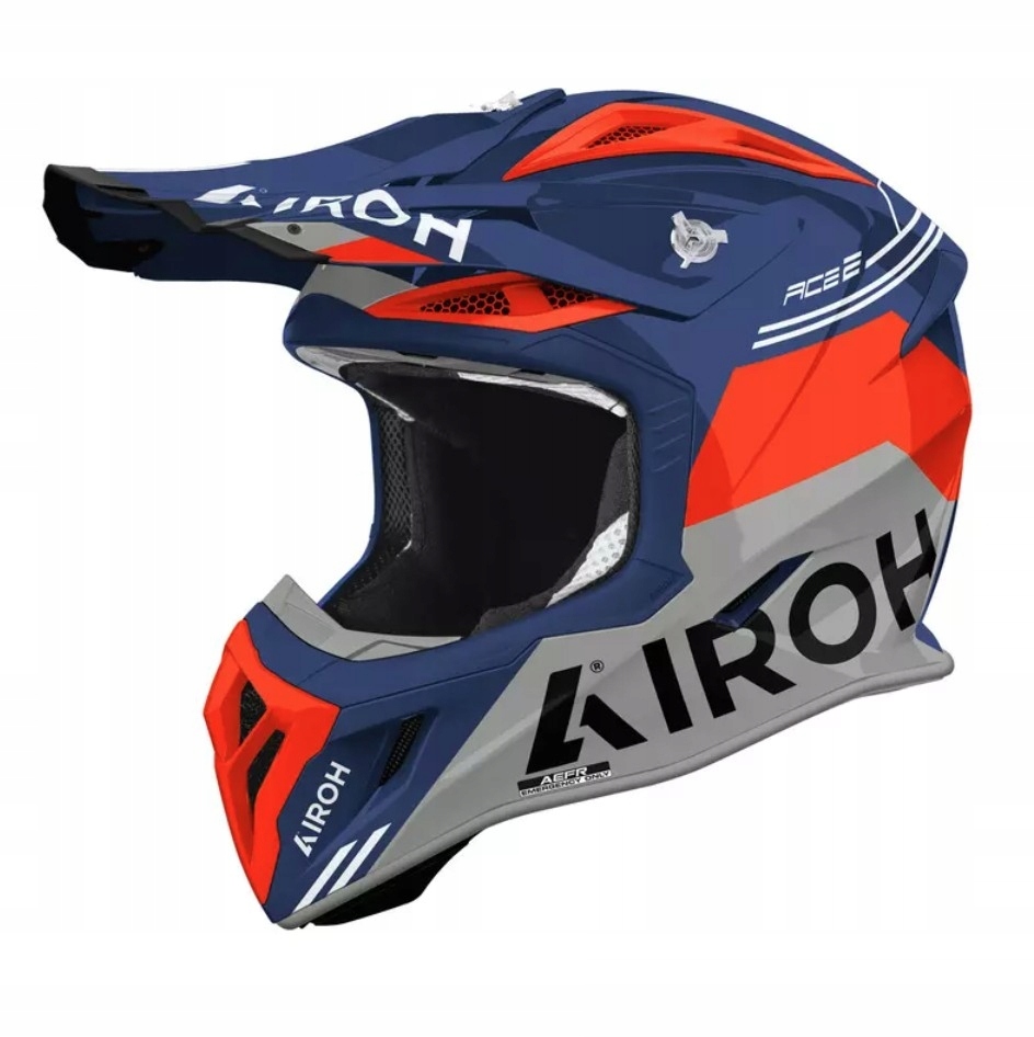 Airoh Prilba Cross Enduro Atv Štvorkolka Aviator Ace 2 Fury Cerulean Gloss Ko