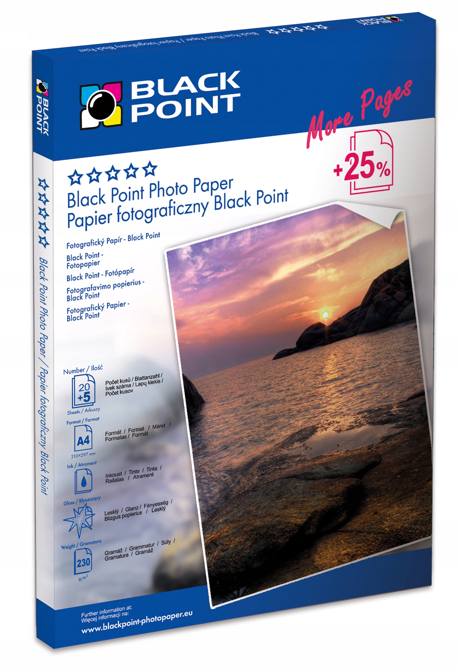 

Papier fotograficzny A4 błyszczący 230g 25 szt Bp