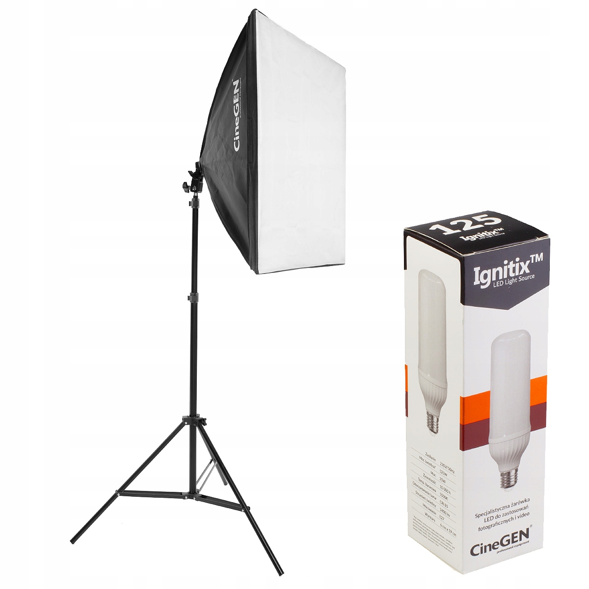 Osvětlovací lampa Softbox 40x60 Žárovka 125W Led