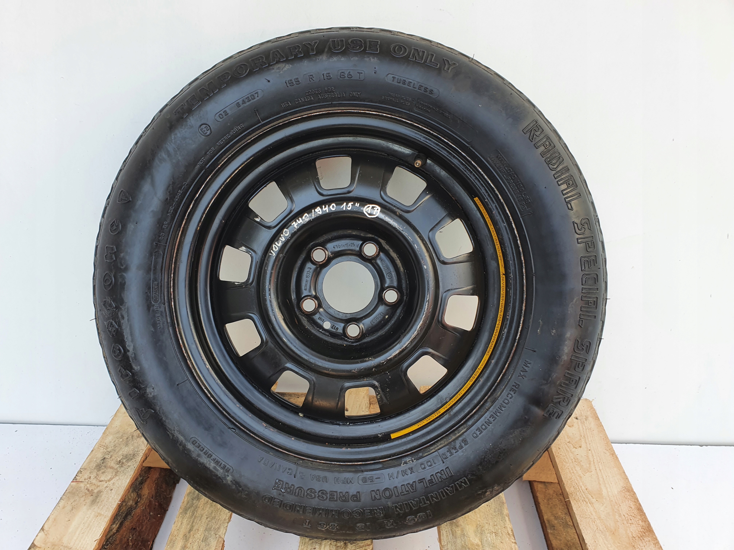 Volvo 940 740 KOŁO ZAPASOWE Zapas 155 R15 1329537