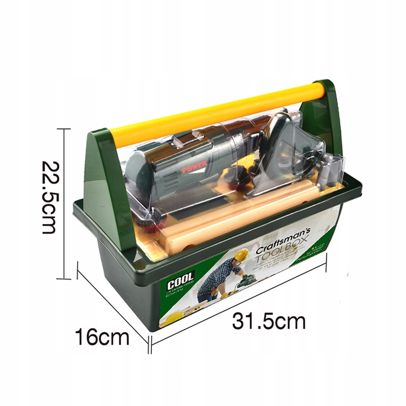 ZESTAW MAJSTERKOWICZA DLA DZIECI NARZĘDZIA WKRĘTARKA SKRZYNKA WARSZTATOWA Seria NARZĘDZIA RĘCZNE WKRĘTARKA ZESTAW MA0102