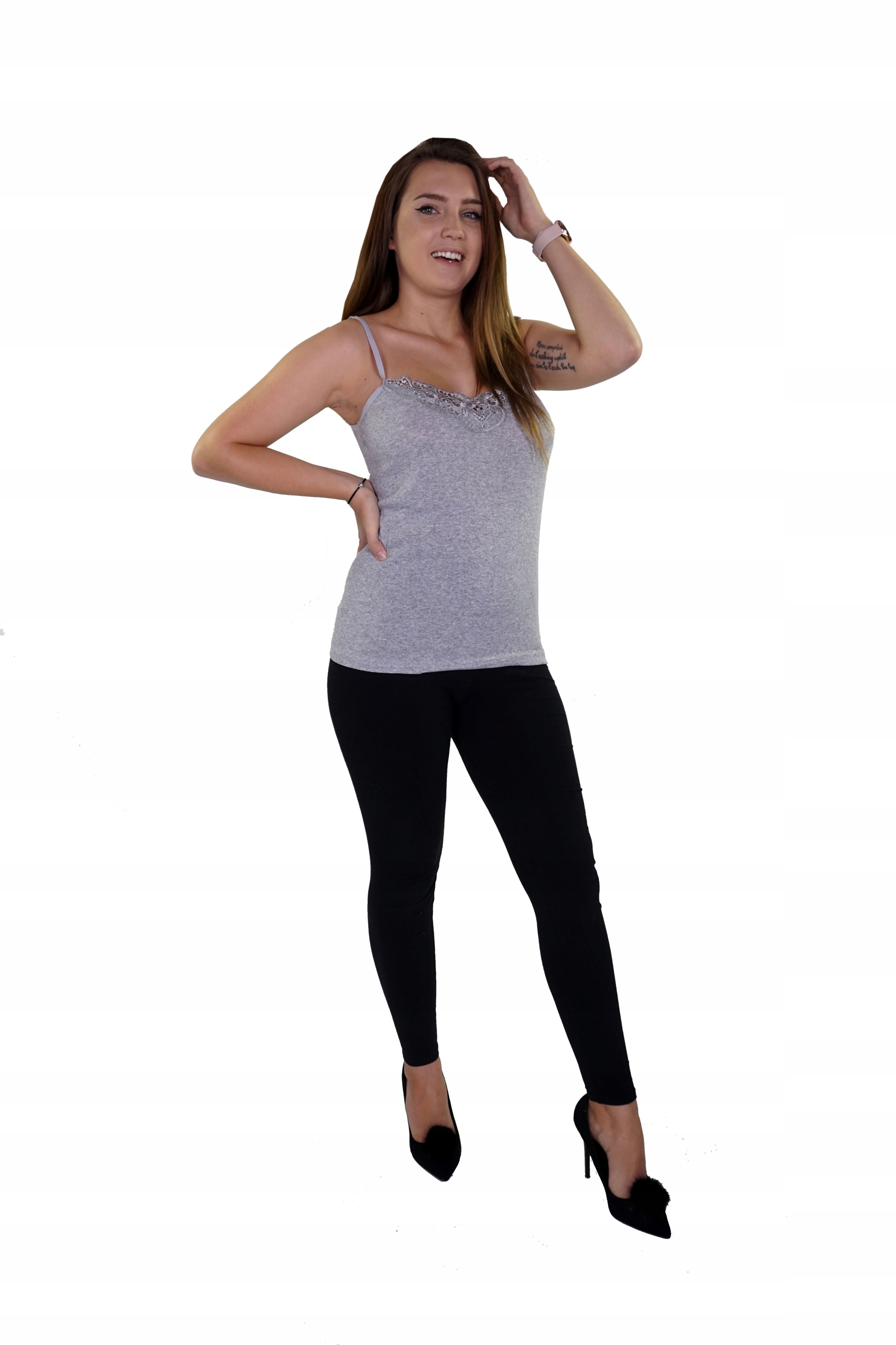 PODKOSZULKA DAMSKA NA RAMIĄCZKA szara 3XL (3szt) Marka Inna marka