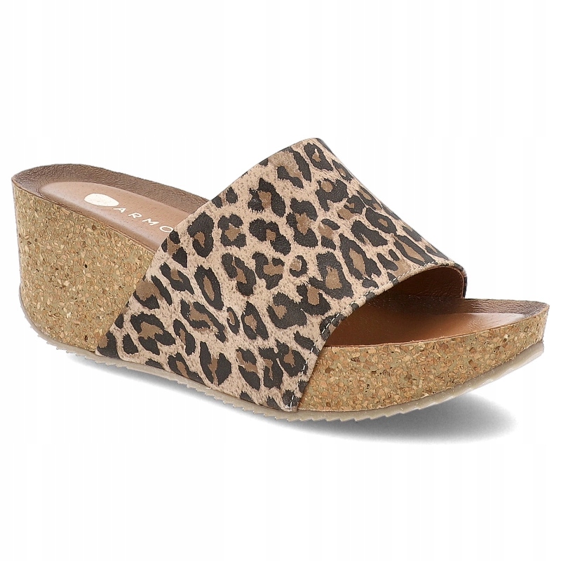 Béžové Nazouváky Armodo Stylové dámské leopardí boty