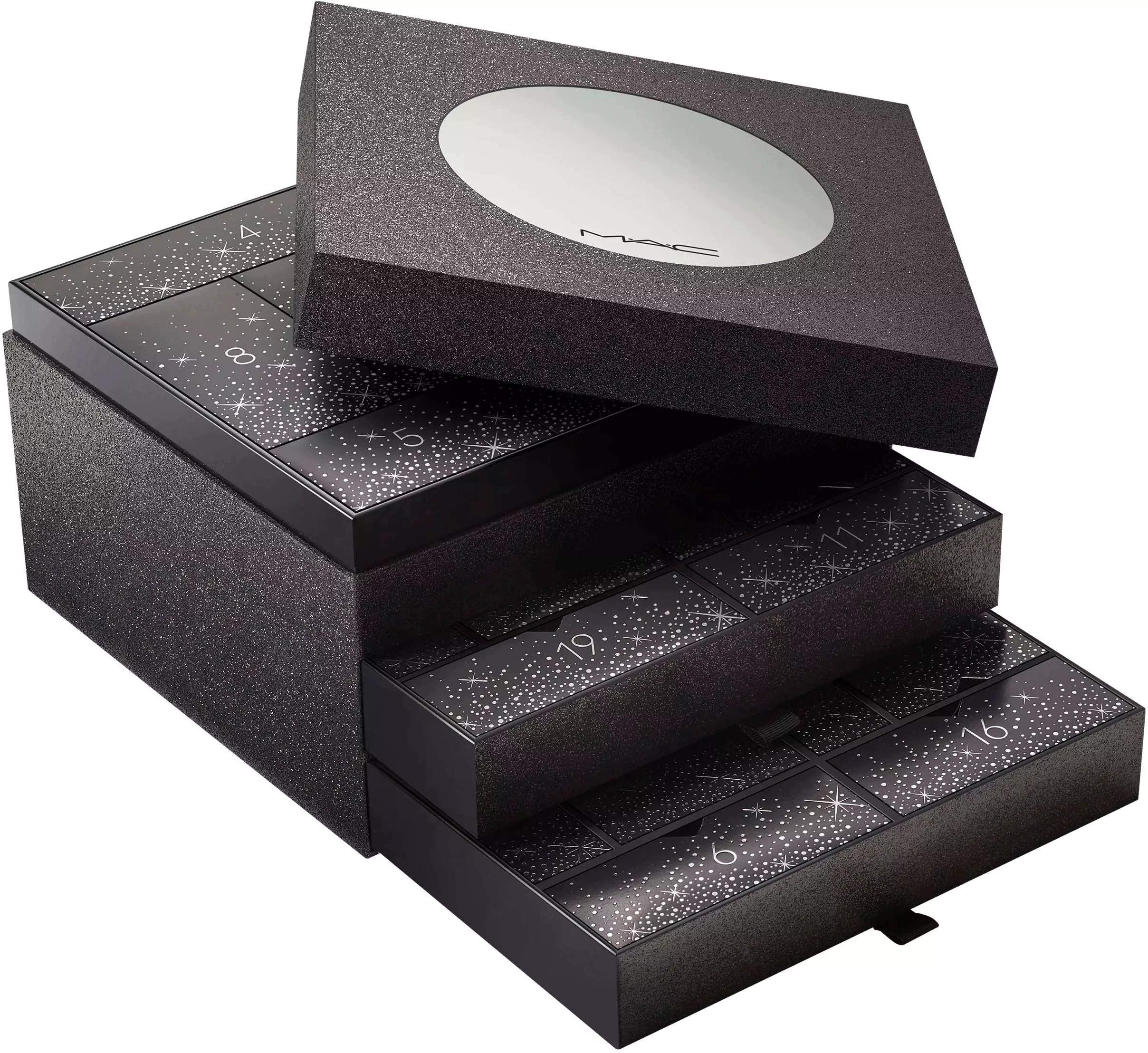 Адвент-календарь MAC Cosmetics 24 Days of Icons, 24 средства для макияжа губ, глаз и лица