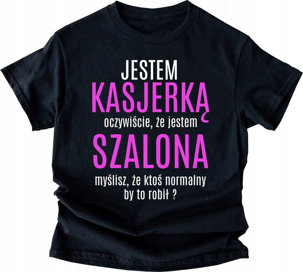 

Koszulka z nadrukiem do pracy dla Kasjerki L/XL