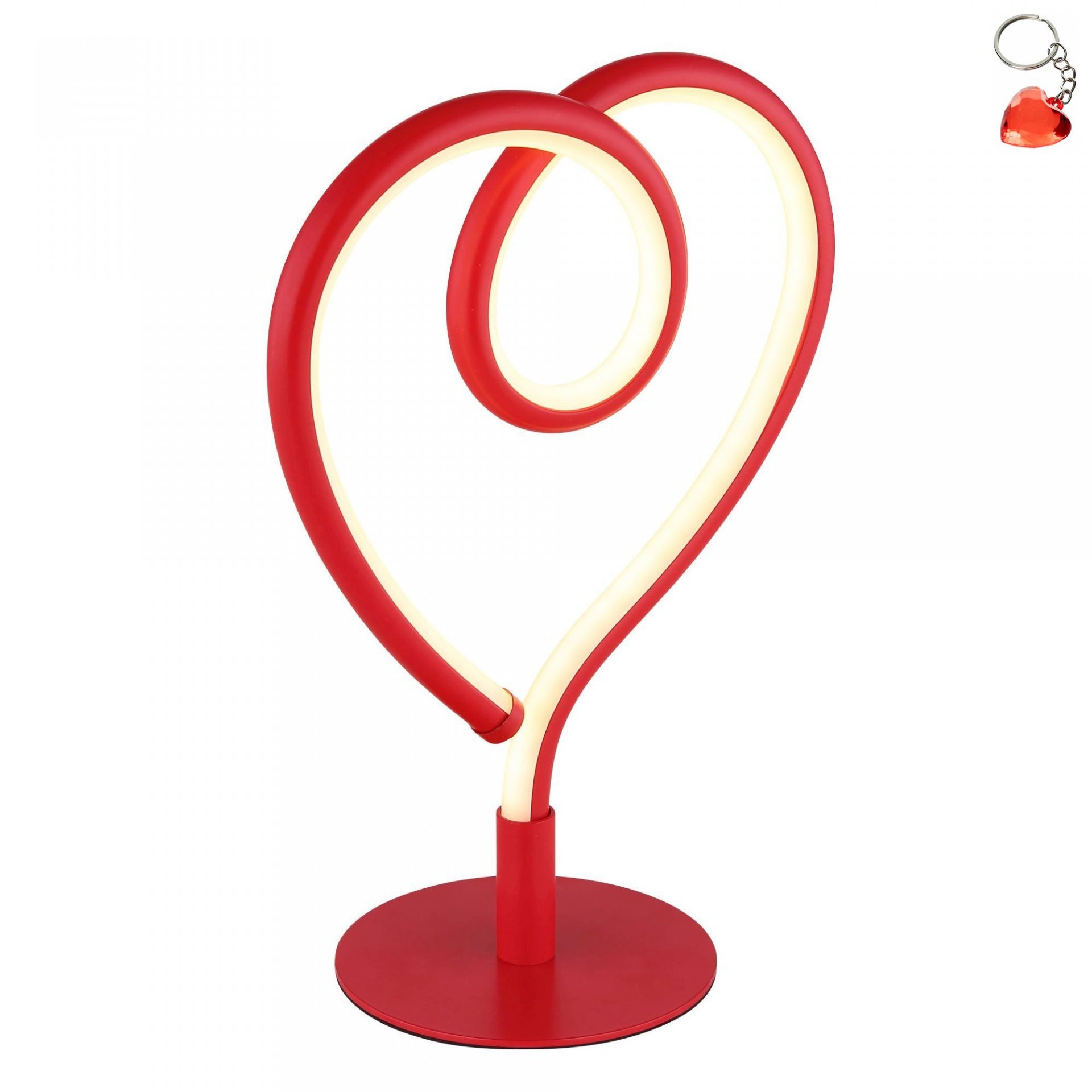 Dekorativní stolní lampa srdce Led 6W Amore 28054R Globo