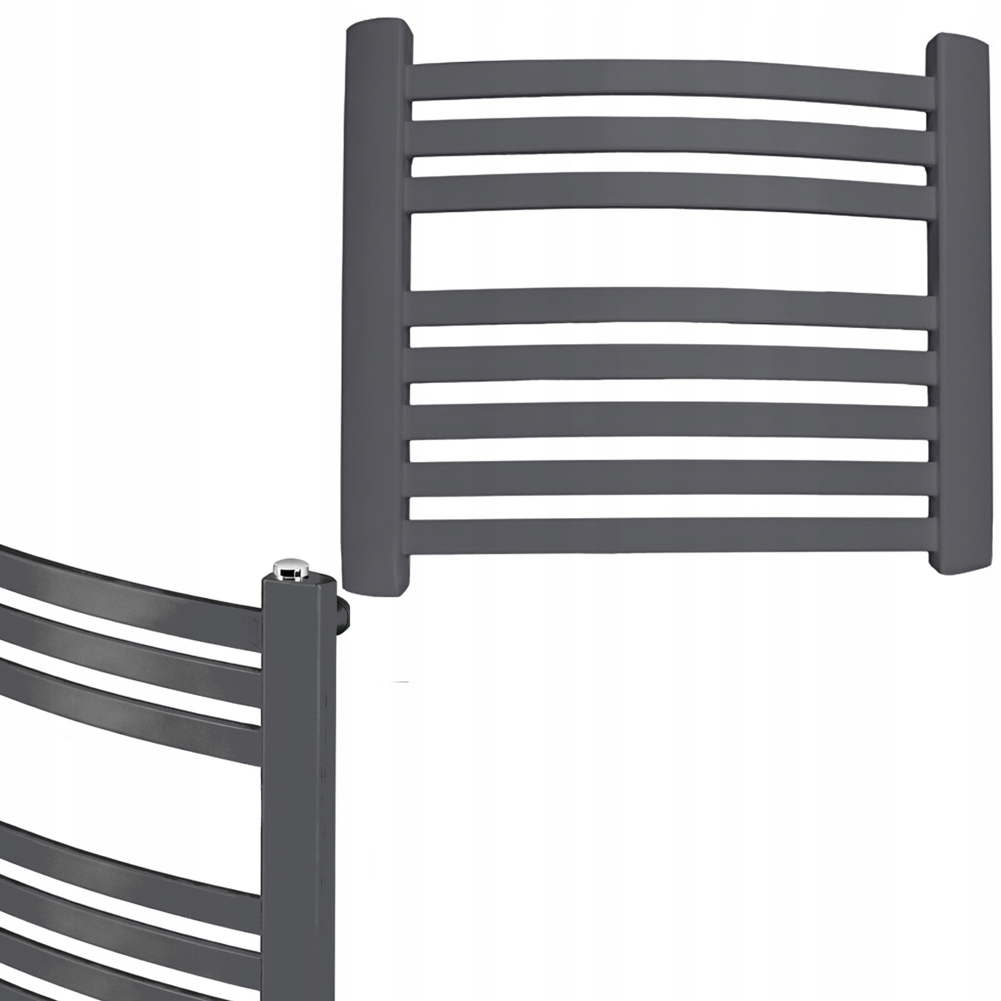 Nástenný Kúpeľňový Ohrievač Antracit Rebrík GR2 500 x 570 8 Rebier 364 W