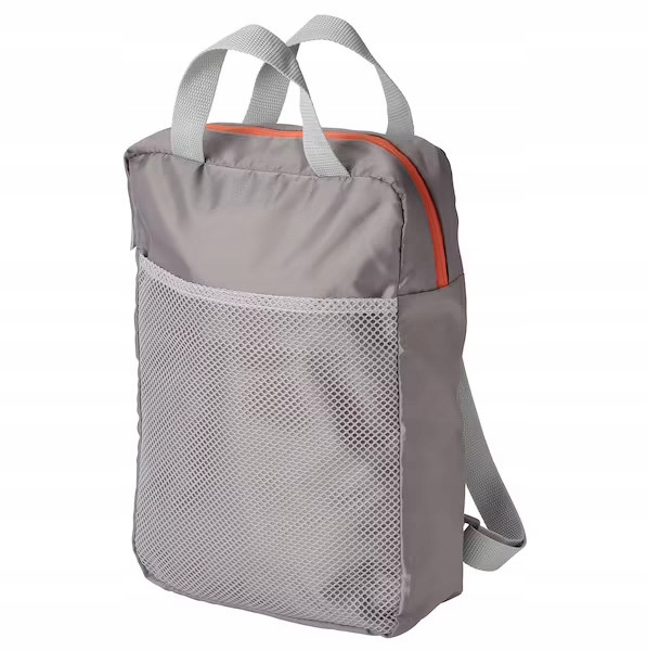 

Ikea torba Pivring Plecak jasno szary 24x8x34cm