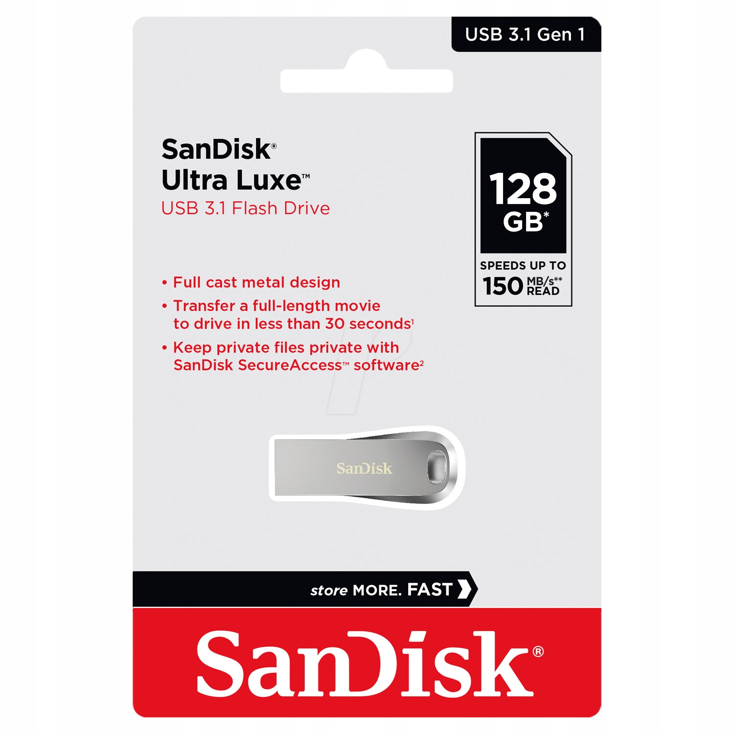 

SanDisk Pen Drive Ultra Luxe 128GB 150MB/s Usb 3.1