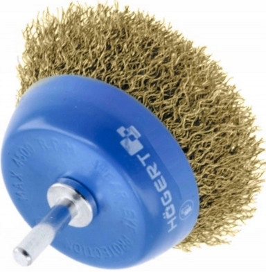 SZCZOTKA CZOŁOWA MOSIĘŻNA Z TRZPIENIEM 50MM DRUT MOSIĘŻNY 0,3MM Zastosowanie metal