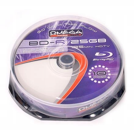 

Omega Blu-ray Bd-r 25GB Printable Full Face 10szt