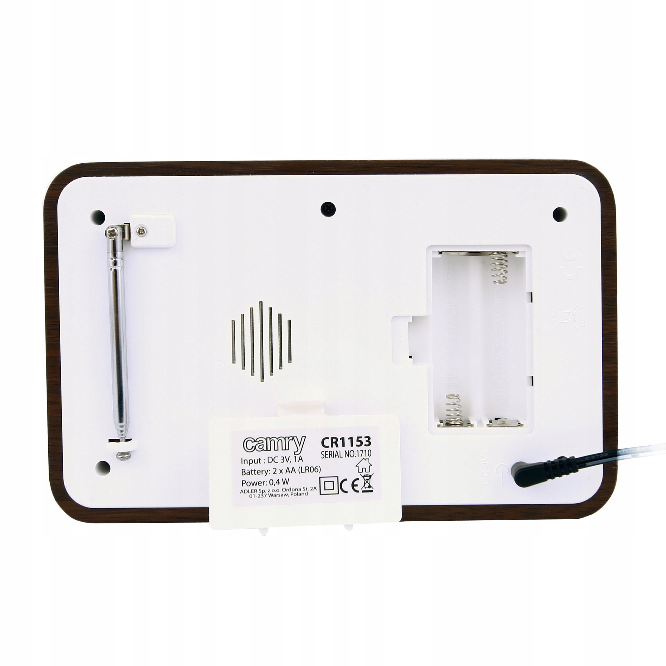 Radio Cyfrowe CAMRY CR 1153 LCD FM Budzik Termometr USB