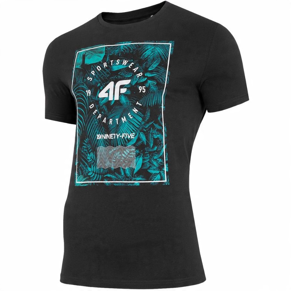 

4F Koszulka Męska T-shirt Bawełna TSM036 bk r. XXL