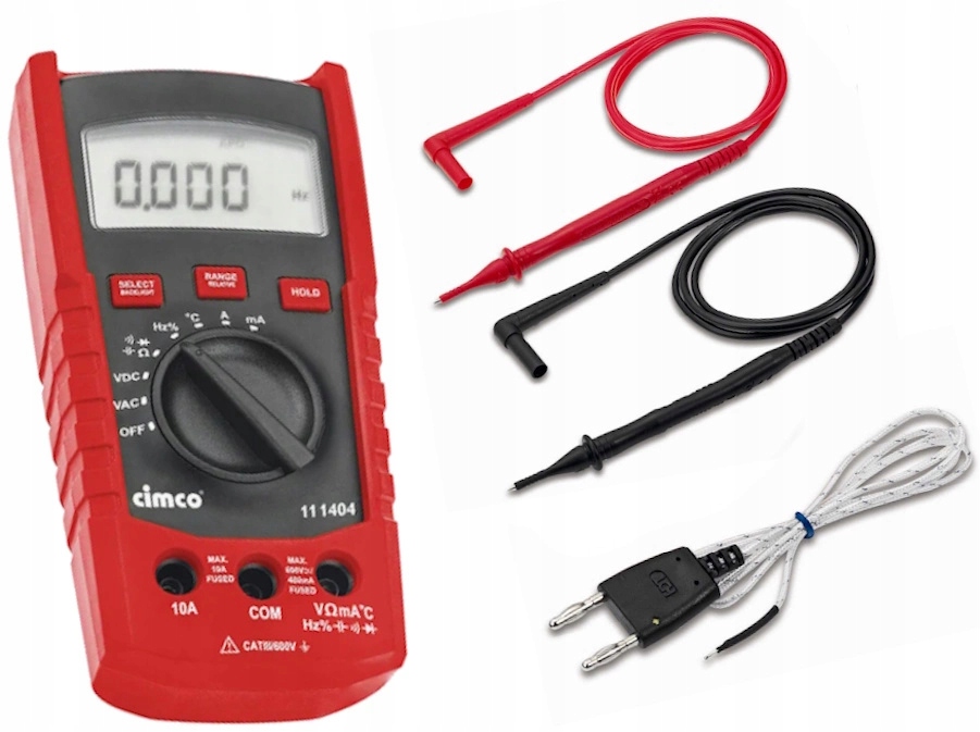Univerzálny ručný digitálny multimetrický merač 600 V Cimco