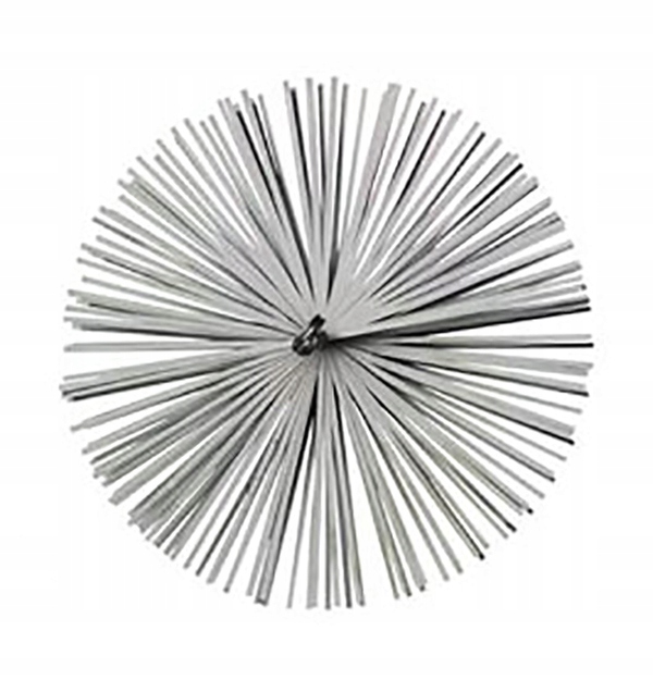 SZCZOTKA DO CZYSZCZENIA KOMINA PIECA WYCIOR 180 mm METAL TWARDA blaszka