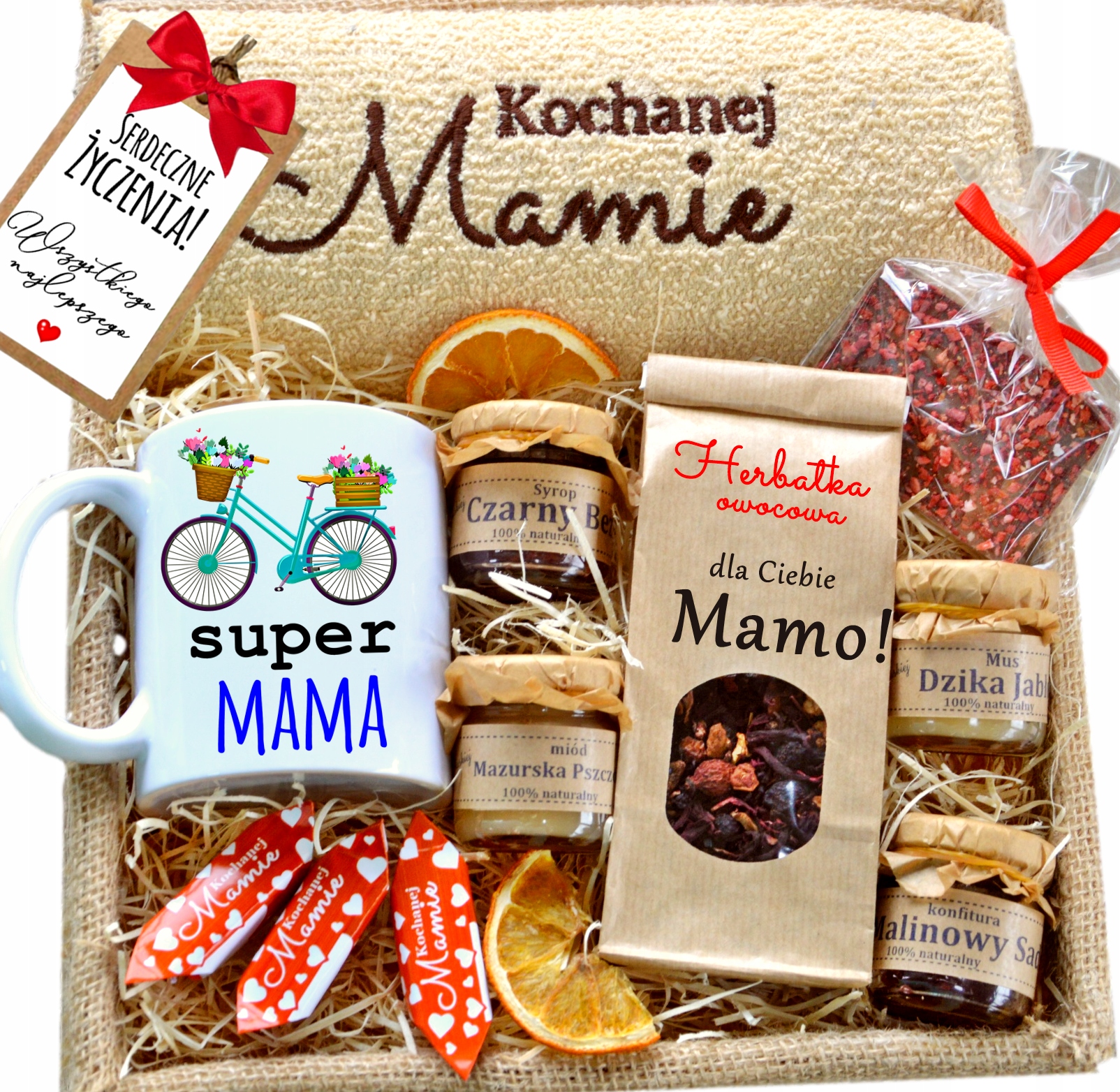 

Mama Tata miód sok ręcznik kubek Box