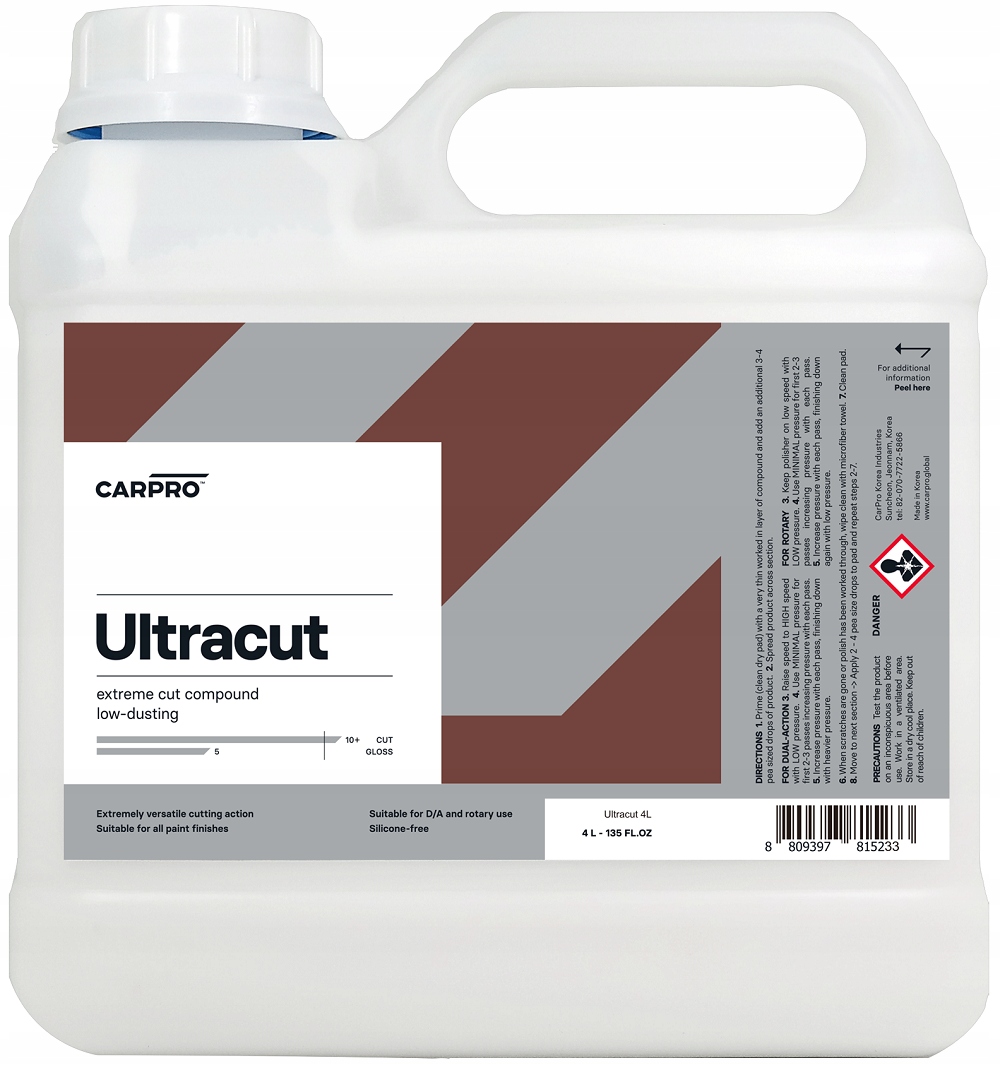 CarPro Ultracut Silno rezná leštiaca pasta 4000 ml ekonomické balenie