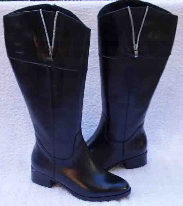 Szerokie na wymiar Kozaki SKÓRA SZEROKA CHOLEWKA obwód łydki 48 cm 37 Rodzaj obcasa płaski obcas