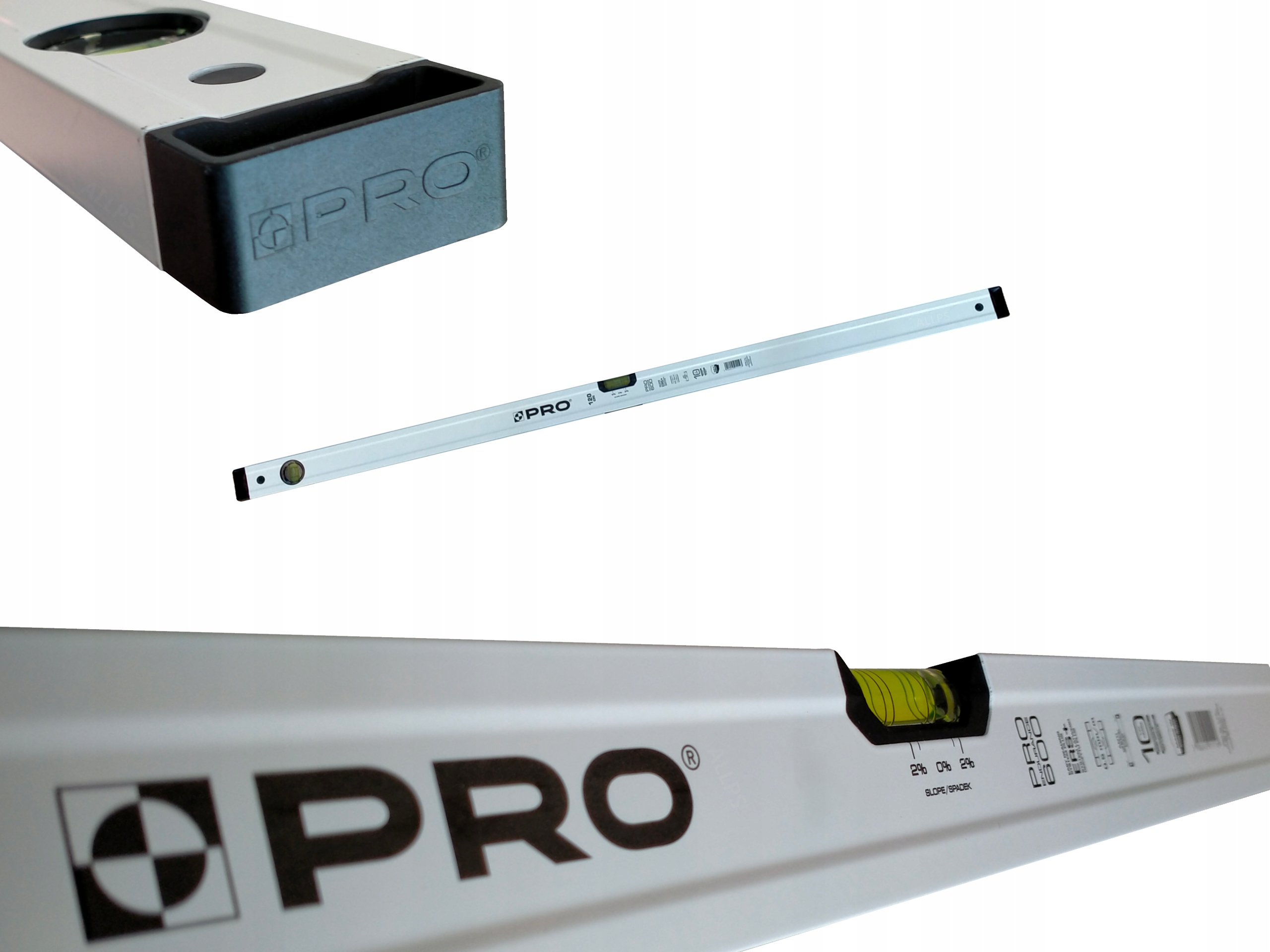 

Poziomica Pro 600 Endurance 120cm Biała Libella 2%