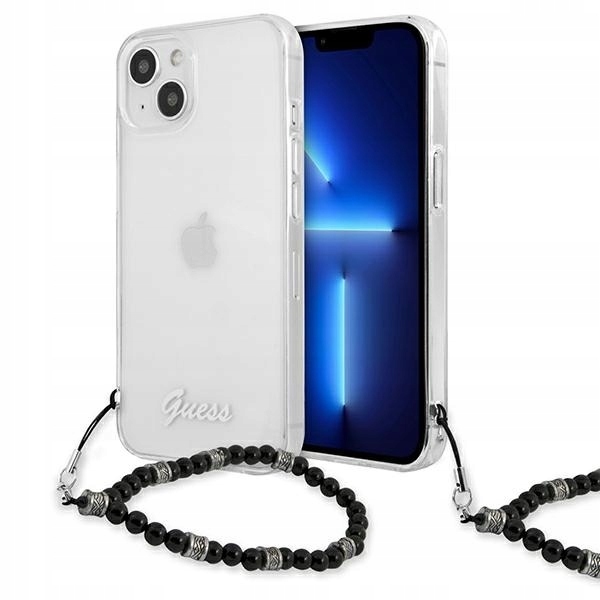 Guess GUHCP13MKPSBK Průhledný pevný kryt pro iPhone 13 14 15 6,1" v černé barvě