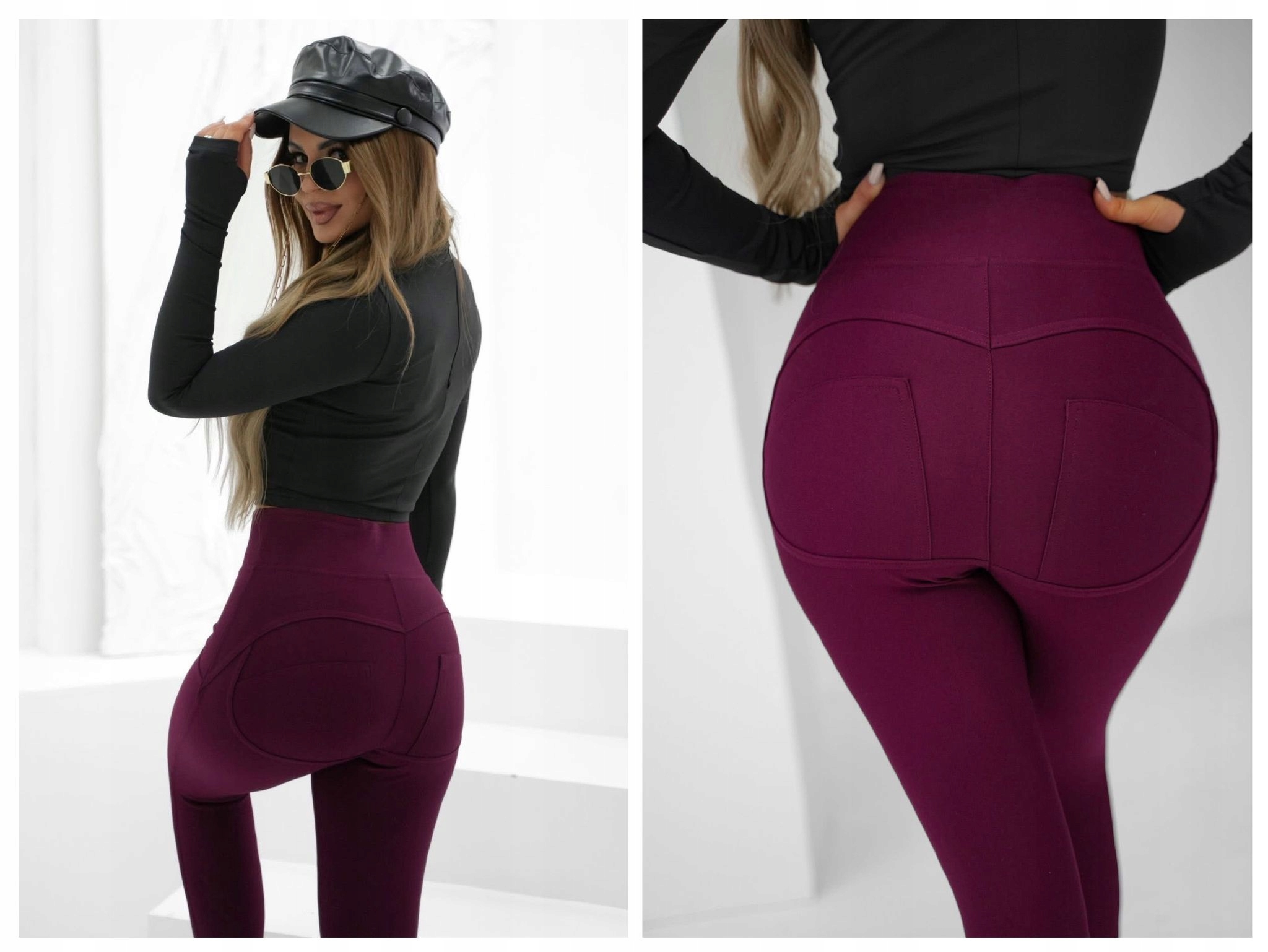 By Mielczarkowski push-up legíny Proti Celulitidě Modelující Burgund XL