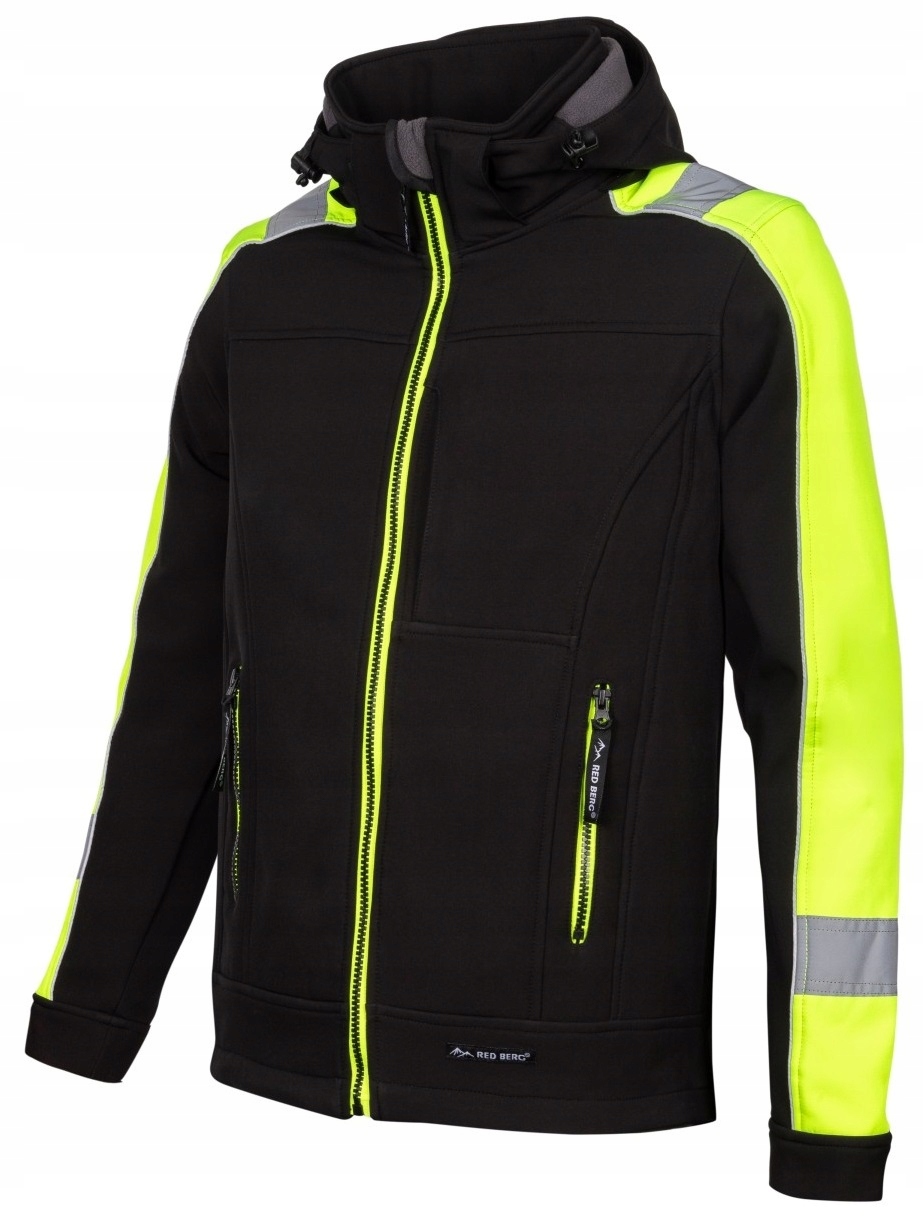 Kurtka robocza bhp softshell z membraną oddychająca Wodoodporna z kapturem