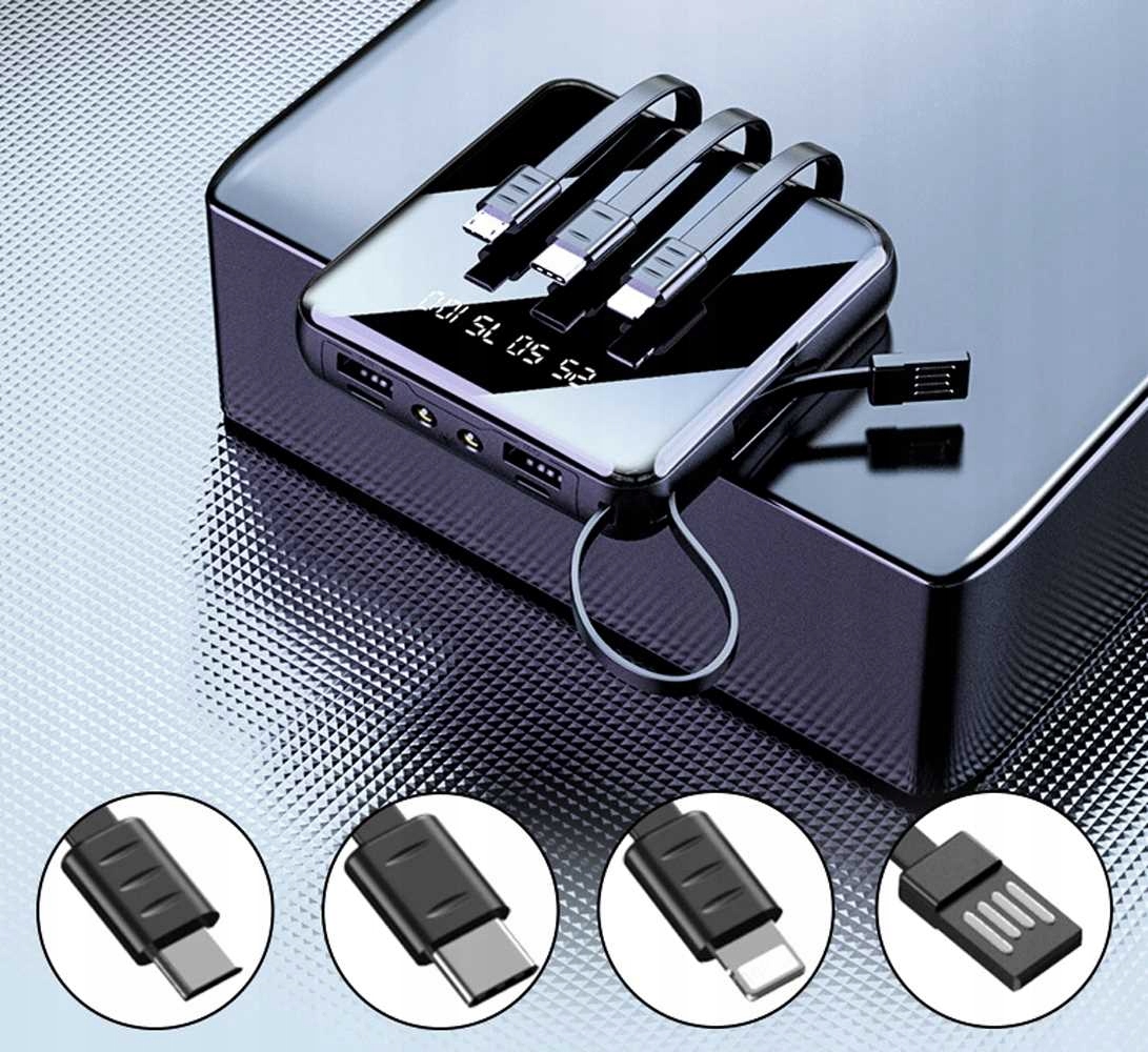 OUTLET POWERBANK ŁADOWARKA 20000 mAh 2A USB KABLE Typ akumulatora litowo-polimerowy