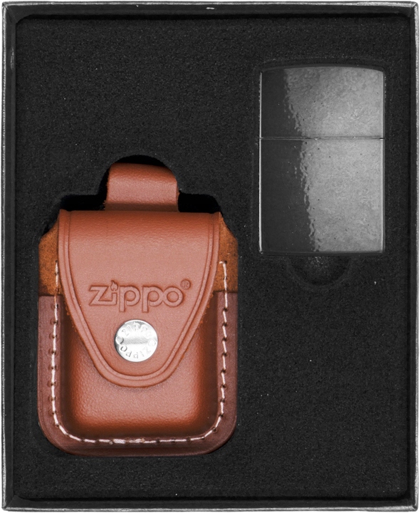 Sada Zippo Zapalovač Black Crackle Dárkový No2