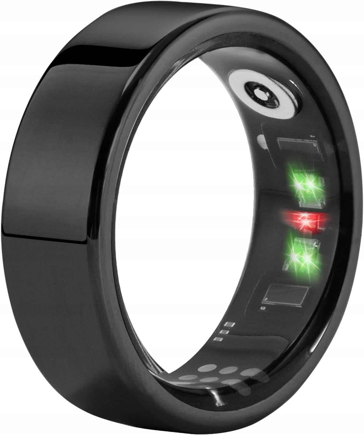 Smart fitness krúžok Amovan veľkosť 7 čierny tracker spánku/pulzu/kyslíka