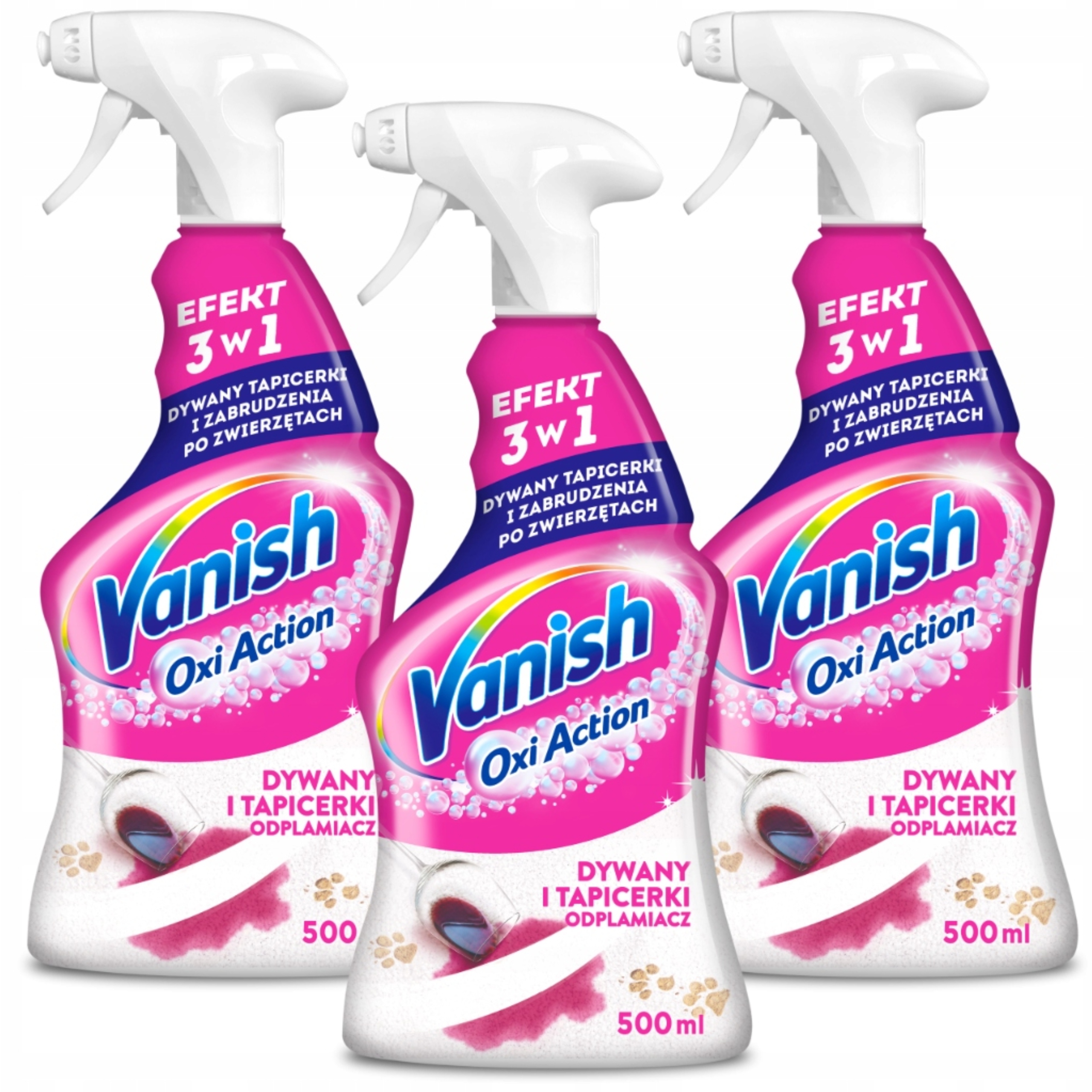 Levně Vanish Sada Odstraňovačů Skvrn na Koberce a Čalounění Multi Textile 3x 500ml