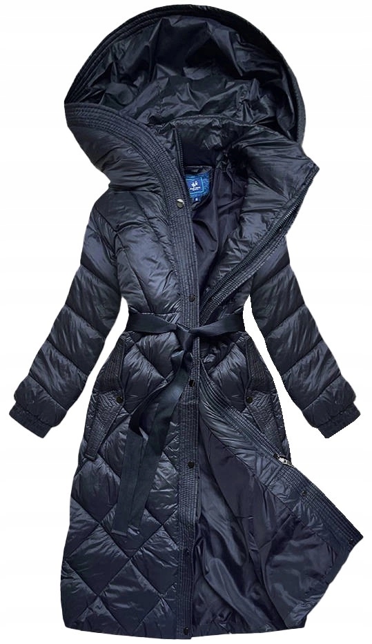 Dlouhá Bunda S Kapucí AG1-J9081 Námořnická Modrá M (38)