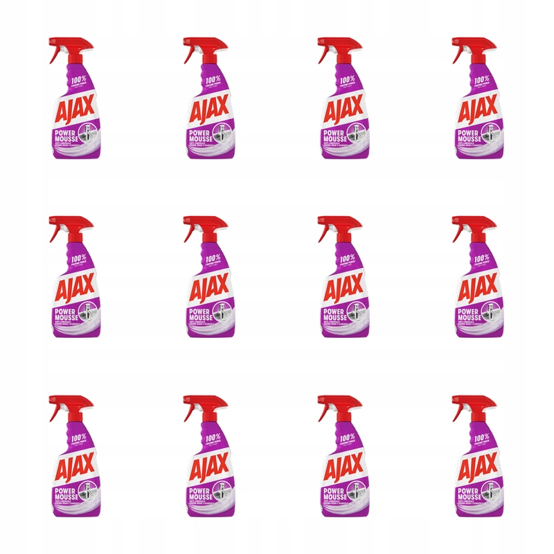 Ajax Power Mousse Čisticí pěna do koupelny 500 ml X12